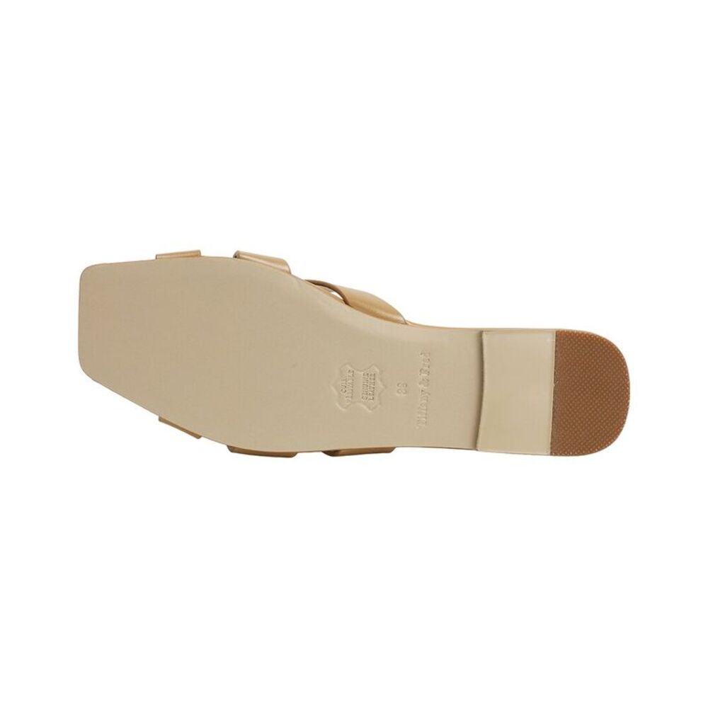 Tiffany & Fred Paris Leather Slide Sandal, Tan - Picture 4 of 5